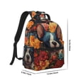 thumbnail image 2 of Goofa Cute Colorful Flower French Bulldog Pattern Comfortable Student Backpack - Ergonomic Design, Durable, Water-Resistant, Multi-Compartment,Travel, and Outdoor Activities, 2 of 5