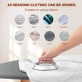 thumbnail image 6 of Newbealer Dual Voltage Travel Iron - 100V-240V Portable Iron for Clothes,0.8lb Ultra-Lightweight,Non-Stick Ceramic Soleplate, 302°F Mini Iron for Craft (Rose Gold)​, 6 of 9