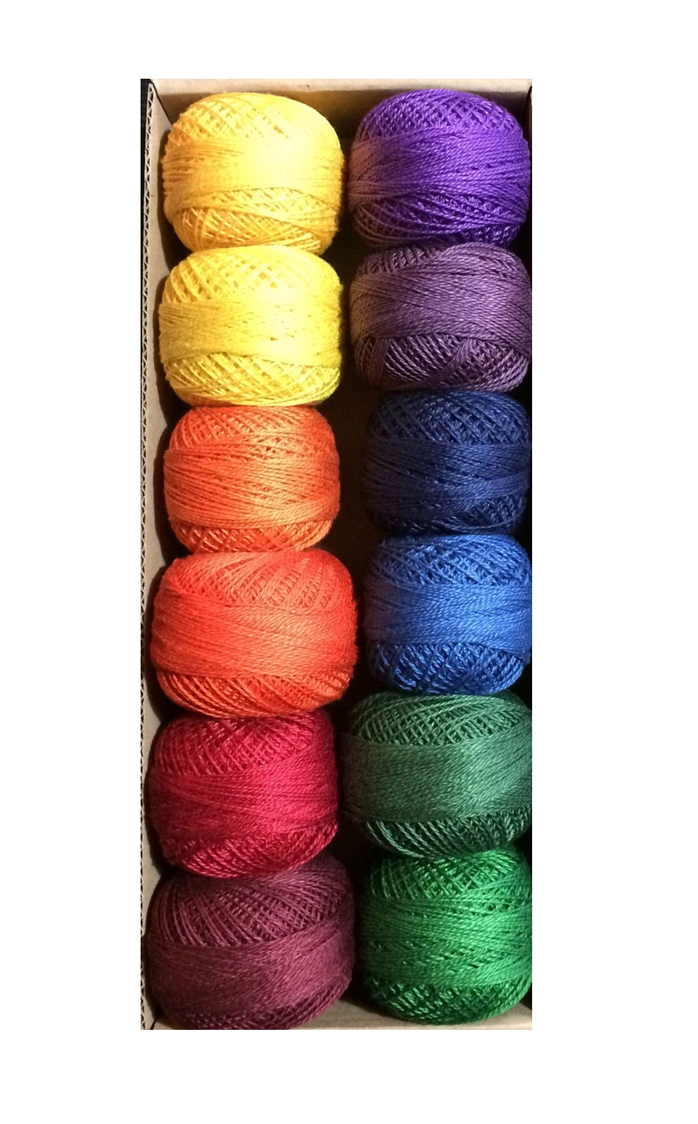 Valdani Pearl Cotton Ball Size 12 109yd Rainbow Dark