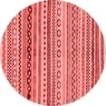 thumbnail image 1 of Ahgly Company Machine Washable Indoor Round Abstract Red Modern Area Rugs, 8' Round, 1 of 4