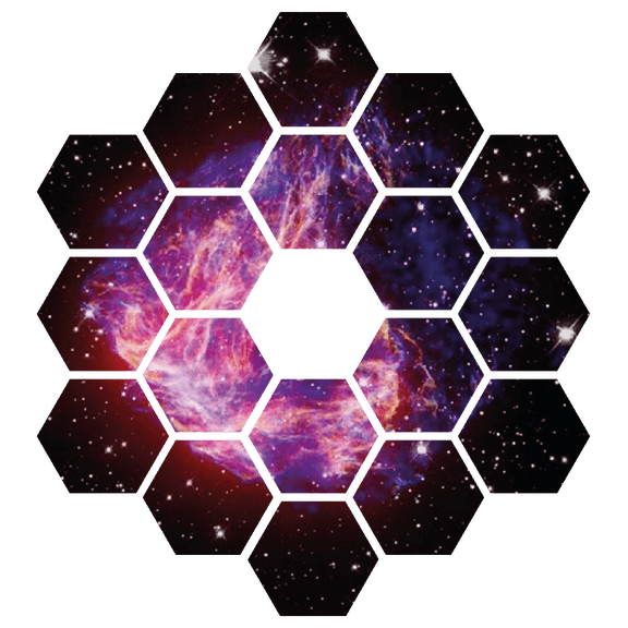 Outer Space Nebula Background 20" x 22" James Webb Space Telescope Honeycomb Mirrors Home Decoration Astronomy Art Design Removable Bedroom Vinyl Wall Decal Sticker