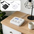 thumbnail image 1 of MTBLYS Multi Plug 3 Ac Outlets 3 Usb Ports 3.9Ft Extension Cord Compact Travel Power Strip Desktop Home Office Use, 1 of 8