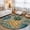 Brown, variant on Gold Pineapple Washable Round Area Rug 3 ft, Monstera Leaves Tropical Botanical Summer Soft Non Slip Rugs Stain Repellent Indoor Felt Carpet for Living Dining Room Bedroom Home Office