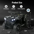 thumbnail image 4 of Arlopu Kids ATV Ride on Car, Four Wheeler Motorized Quad, 6V Battery Powered Electric Motorcycle  with LED Lights & Music, 4 of 7