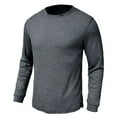 thumbnail image 4 of AIEOTT Mens Casual Henley Shirts Lightwigeht Long Sleeve Shirts Loose Fit Crewneck T Shirt Loose Fit Breathable Shirts, 4 of 7