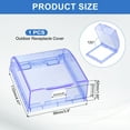 thumbnail image 2 of Uxcell 4.41 x 3.9 x 1.65 Inch Outlet Cover Box, Transparent Blue, 2 of 7