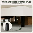thumbnail image 6 of Einfach King Size Upholstered Bed Frame, Platform Bed with Velvet Wingback Headboard, White, 6 of 11