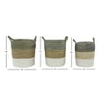 thumbnail image 4 of DecMode 16", 14", 12" Multi Colored Sea Grass Contemporary Storage Basket, 3 - Pieces, 4 of 11