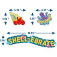 thumbnail image 3 of shiyou-847833 Seas The Day Let's Shell-ebrate Mini Birthday Bulletin Board Set for Teachers and Classrooms, Multicolor, 46 Pieces, 3 of 4