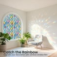 thumbnail image 2 of DF Stained Glass Window Film,Static Cling Window Privacy Film Decorative UV Sun Blocking Non-Adhesive Glass Window Covering for Home Bathroom, 23.62"x78.74", 2 of 7