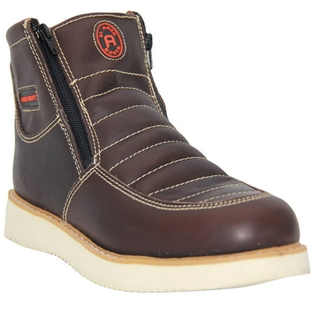 

The Western Shops Men s Double Zipper Moc Leather Work Boot