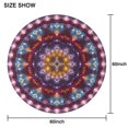 thumbnail image 6 of Colorful Tie Dye Mandala Pattern Round Tablecloth 60"x60",Wrinkle Wipeable Table Cloth for Kitchen Dining Room Picnic Patio Party, 6 of 6
