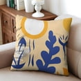 thumbnail image 4 of Blue Yellow Leaves Farmhouse Decor-new Throw Pillow Covers 16"x16", Set Of 2, Linen Study Sofa Cushion Cover Indoor Living Room Home Decor, 4 of 7
