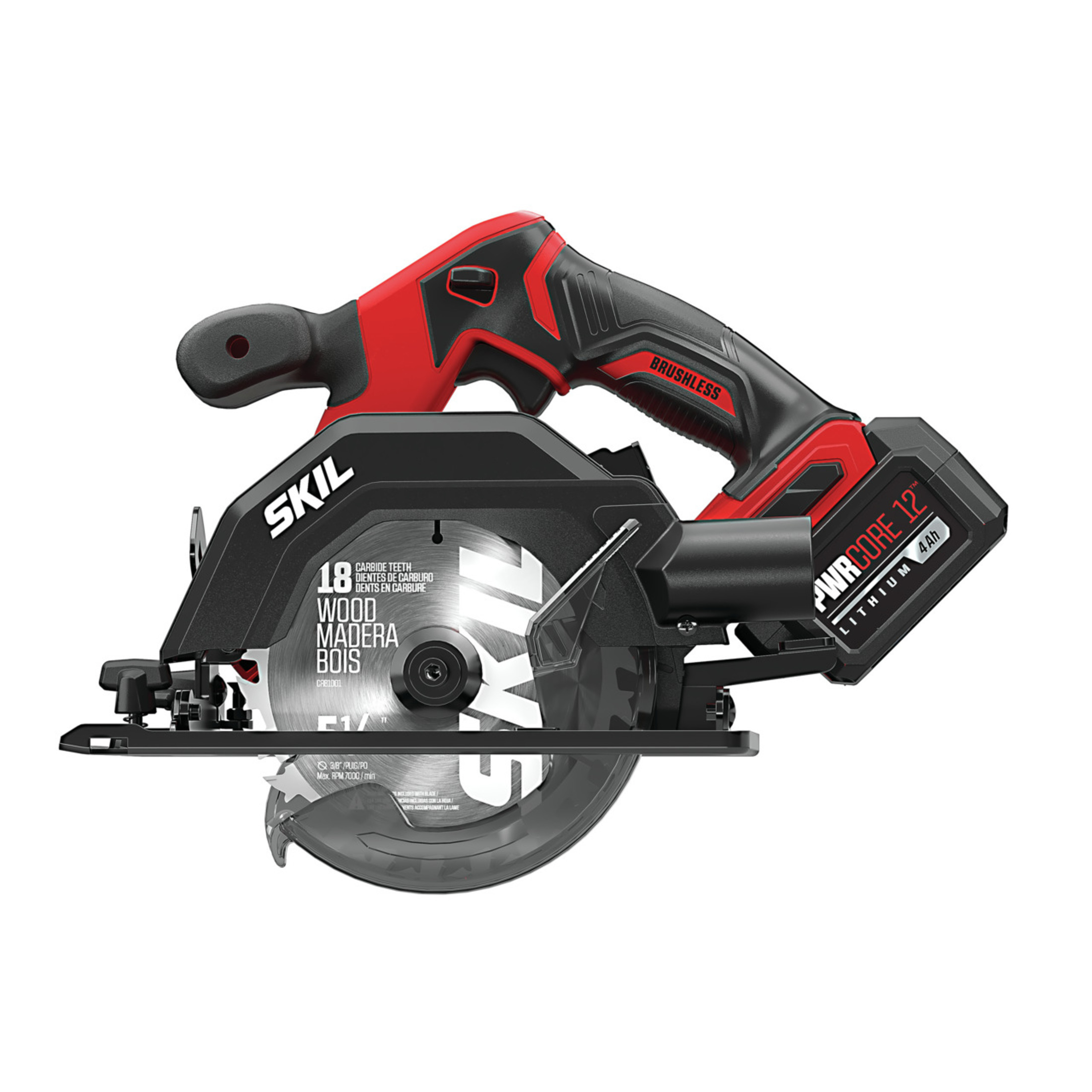 SKIL PWR CORE 12™ Brushless 12-Volt 5-1/2 In. Circular Saw Kit with 4.0 Ah  Battery and PWR JUMP™ Charger, CR541802