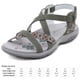 thumbnail image 2 of Zapatos para caminar con punta abierta sandalias planas bohemias zapatos cómodos de verano para mujer, 2 of 9