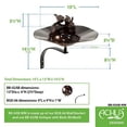 thumbnail image 2 of Achla BB-02AB-WM Antiqued Birdbath with Birds Wall Mount Bracket, Copper & Black, 2 of 5