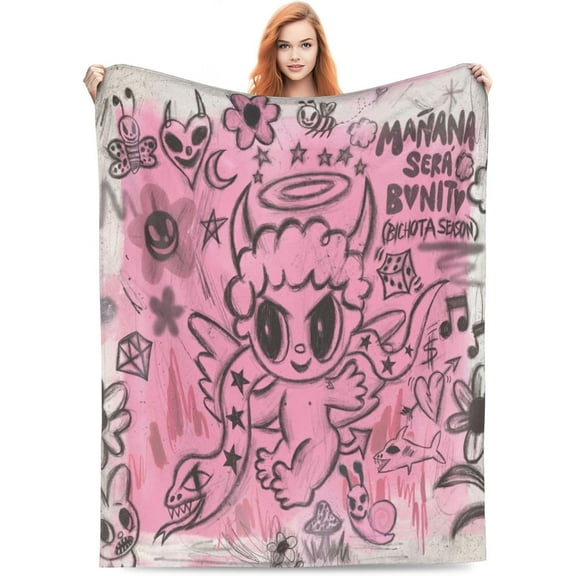 Karol Music G Blankets Cozy Flannel Throw Blanket Soft Micro Fleece Blankets for Sofa Car Bed Couch 80"x60"