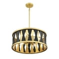 thumbnail image 4 of Kellerman 4-Light Pendant in Matte Black with True Gold, 4 of 5