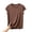 Coffee, variant on Plus Size Womens Pajamas Casual Loose Breathable Short Sleeve Crew Neck Soft Polka Print Sleep Shirt