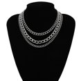 thumbnail image 2 of Bangcool Collier Multicouche Chunky Rétro : Collier Chaîne Simple Collier Punk pour Femmes, 2 of 6