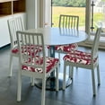 thumbnail image 2 of Square Chair Cushions Cover, Big Eyes Koala Burgundy Elastic Office Chair Cover for Dining Chairs with Ties and Removable Cover, Desk Chair Seat Cushion Protectors set of 6, 2 of 7