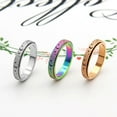 thumbnail image 3 of Fidget Anxiety Ring for Women-3Pcs 6MM Rainbow Rose Gold Silver Moon Star Hollow Stainless Steel Spinner Rings for Anxiety Stress Relief Gift for Women party birthday size 6-12, 3 of 7