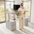 thumbnail image 2 of Stratus 72W Standing Desk with Drawers in Platinum Gray - Engineered Wood, 2 of 8
