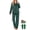 Blue-Green-Plaid, variant on Weekease Fleece Pajamas for Woman Set Notched Collar Button up Tops Drawstring Pants Two Piece Soft Winter Sleepwear