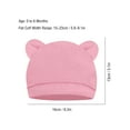 thumbnail image 3 of Deago Newborn Baby Hat Bear Ears Infant Caps Baby Boy Girl Toddler Hats Infant Beanie Caps for 0-6 Months (Black and White), 3 of 9