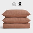 thumbnail image 5 of EVERGRACE Cotton Coverlet Set King Size 3 Pieces, Lightweight Soft Ribbed Matelassé Bedspread Quilt Set, Cozy Oversized Quilted Bedding Set with 2 Pillow Shams for All Seasons, Clay, 5 of 8