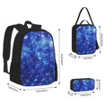 thumbnail image 2 of Disketp Blurred Star Snow Christmas Mochila Estampada de Gran Capacidad con Lonchera y Estuche, Set de 3 Piezas para Estudiantes, 2 of 7