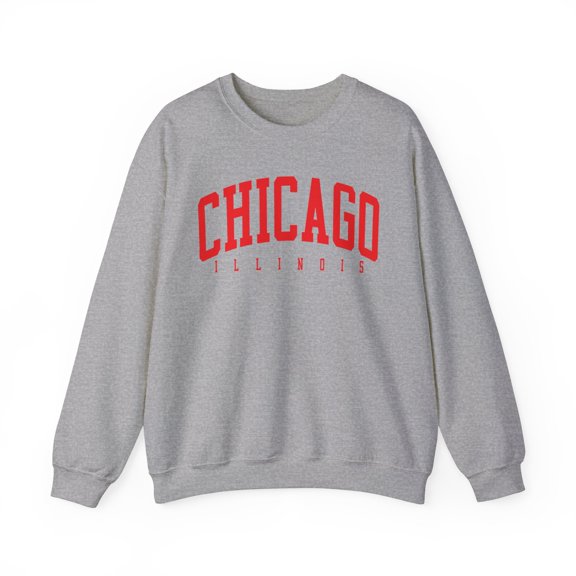 Chicago Illinois Sweatshirt Gifts Crew Neck Shirt Long Sleeve Unisex