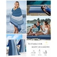 thumbnail image 5 of Blue Ombre Stripe Beach Towels Oversized Super Absorbent, Farmhouse Striped Modern Abstract Art Lightweight Bath Towel Quick Dry Sets For Bathroom/Pool/Rv Camping/Beach Play/Gym Room/Picnic 35"x70", 5 of 8