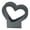 Grey, variant on Heart Shaped Bouquet Box with Handle, Empty Gift Box for Wedding, Bridal & Engagement, 11.81×11.61in, Multi-Color Packaging Supply