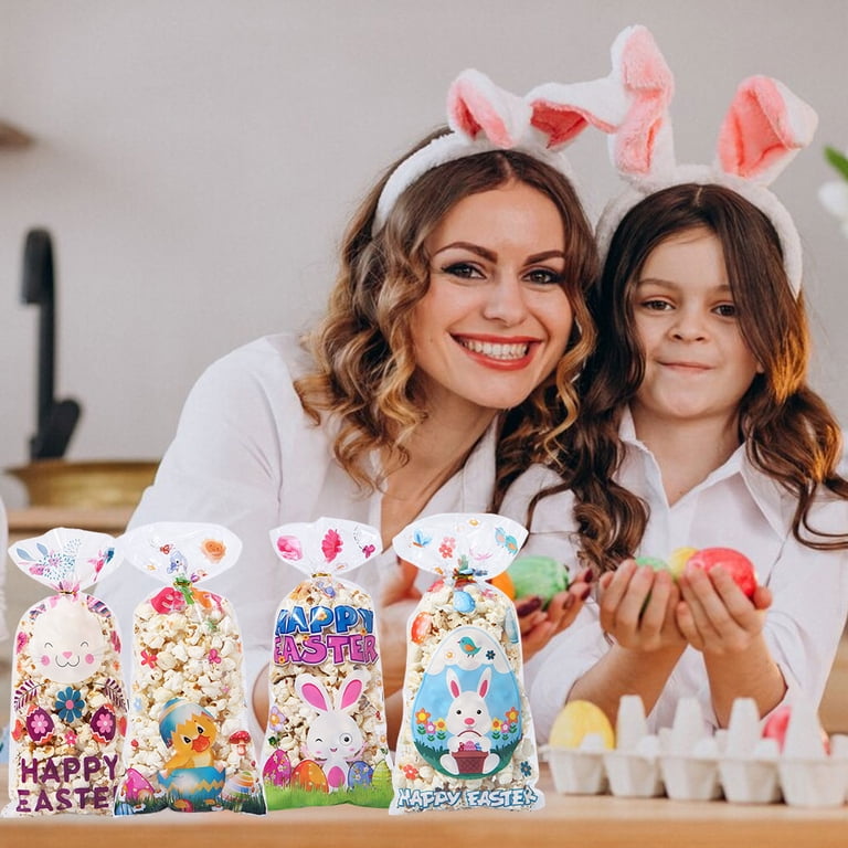 Easter Bags 12 Pack 6PCS Easter Egg Hunt Bags - Assorted Sizes Bunny ...