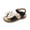 Black, variant on GiLiling Girls Open-Toe Sandals, Polka Dot Bow Hook-and-Loop Strap, Soft Upper Non-Slip Rubber Sole Casual Summer Beach Sandals (Green, 4-4.5 Years)