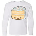 thumbnail image 3 of Inktastic Cute Smiling Cake with Confetti Sprinkles Long Sleeve Youth T-Shirt, 3 of 5