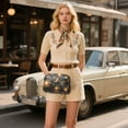 thumbnail image 6 of FORMRS Women Crossbody Purse with Chain Strap Vegan Leather Shoulder Handbag, Sun Moon and Stars Pattern, 6 of 7