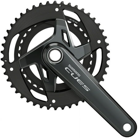Shimano CUES FC-U8000-2 Crankset - 170mm, 11-Speed, 46/32t, Asymmetric 96 BCD, Hollowtech II, Black