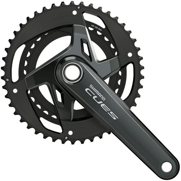 Shimano CUES FC-U8000-2 Crankset - 170mm, 11-Speed, 46/32t, Asymmetric 96 BCD, Hollowtech II, Black
