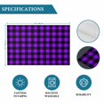 thumbnail image 6 of Black Purple Plaid Placemats Set of 8, Farmhouse Simple Buffalo Checked Placemats for Dining Table, Place Mats for Kitchen Tabletop, Waterproof Wipeable Dining Table Mats Set, 6 of 9