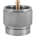 thumbnail image 1 of Qucyy Adaptateur de Réchaud de Camping 1LB Propane Petit Réservoir Entrée et Valve Sortie EN417 Cylindre Extérieur Convertisseur de Cartouche, Argent, 1 of 5