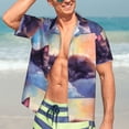 thumbnail image 7 of Susaid Colorful Cloud Sleeping Cat Print Hawaiian Shirts for Men Women,Hawaiian Summer Short-Sleeve Casual Relaxed-Fit Button-Down,XX-Large, 7 of 7