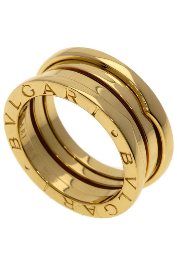 Pre-Owned BVLGARI B-zero1 2-band ring #51, 18K yellow gold, women's.