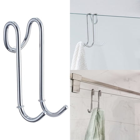 Stainless Steel Bathroom Shower Door Hook Over Glass Door Shower Towel Rack