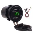 thumbnail image 1 of Waterproof Dual USB Phone Charging 4.2A Charger LED Digital Display Voltmeter with 23.6in LineGreen DC12-24V, 1 of 5