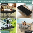 thumbnail image 6 of DKMOCO XXL Folding Camping Cot with Mattress & Carry Bag, 32" x 79" 900lbs Heavy Duty Portable Sleeping Cot Bed for Adults, Home Office Guest Outdoor Camping Travel, Gray Cot Black Pad, 6 of 9