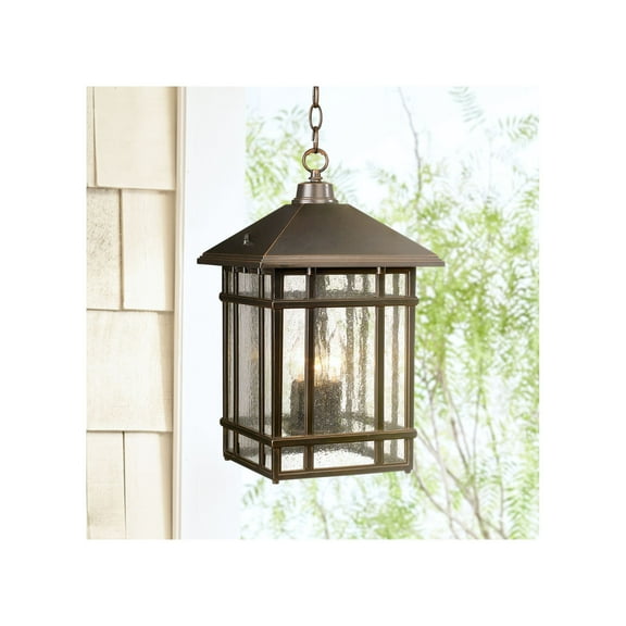 Kathy Ireland J Du J Sierra Craftsman 16 1/2" High Outdoor Hanging Light