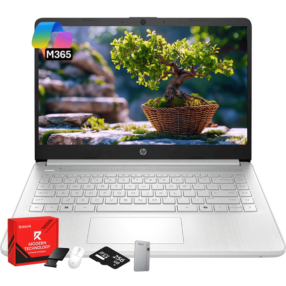 HP 14-inch Student Business Laptop – Intel N150 | Lightweight, AI Copilot Key for Study & Daily Use | 16GB RAM | 128GB UFS   256GB Micro SD | Windows 11 Pro| Silver