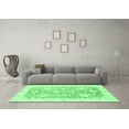 thumbnail image 3 of Ahgly Company Indoor Round Oriental Emerald Green Traditional Area Rugs, 4' Round, 3 of 4